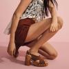image:imageFSJ Women Platform Chunky Block High Heels Sandals Rivet Studded Open Toe Slingback Cross Strap Mule Clogs Shoes Size 416 USBrown