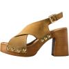 image:imageFSJ Women Platform Chunky Block High Heels Sandals Rivet Studded Open Toe Slingback Cross Strap Mule Clogs Shoes Size 416 USKhaki
