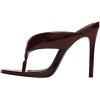 image:imageFSJ Women Round Open Toe Thong Stiletto Mule Sandals High Heel Slip On Flip Flops Comfortable Summer Wedding Evening Shoes Size 416 USDark Red