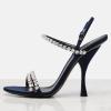 image:imageFSJ Women Sexy Stiletto High Heel Sandals Crystal Strap Open Toe Slingbacks Ankle Buckle Formal Party Dance Shoes Size 416 USBlue