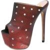 image:imageFSJ Women Sexy Studded Platform Mules Stiletto High Heel Peep Toe Slip On Summer Party Dress Prom Shoes Size 415 USRed Scale