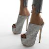 image:imageFSJ Women Sexy Studded Platform Mules Stiletto High Heel Peep Toe Slip On Summer Party Dress Prom Shoes Size 415 USSnake Pattern