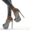 image:imageFSJ Women Sexy Studded Platform Mules Stiletto High Heel Peep Toe Slip On Summer Party Dress Prom Shoes Size 415 USSnake Pattern