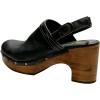 image:imageFSJ Women Slingback Clogs Wooden Block Heel Closed Round Toe Platform Studded Mules Buckle Strap Vintage Dress Slide Sandals Size 416 USBlack