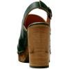 image:imageFSJ Women Slingback Clogs Wooden Block Heel Closed Round Toe Platform Studded Mules Buckle Strap Vintage Dress Slide Sandals Size 416 USGreen
