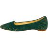 image:imageFSJ Women Sparkle Rhinestones Pointed Toe Flats Gold Embellished Suede Slip On Ballet Flats Elegant Wedding Bride Shoes Size 415 USGreen