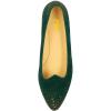 image:imageFSJ Women Sparkle Rhinestones Pointed Toe Flats Gold Embellished Suede Slip On Ballet Flats Elegant Wedding Bride Shoes Size 415 USGreen