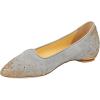 image:imageFSJ Women Sparkle Rhinestones Pointed Toe Flats Gold Embellished Suede Slip On Ballet Flats Elegant Wedding Bride Shoes Size 415 USGrey