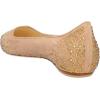 image:imageFSJ Women Sparkle Rhinestones Pointed Toe Flats Gold Embellished Suede Slip On Ballet Flats Elegant Wedding Bride Shoes Size 415 USNude