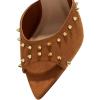 image:imageFSJ Women Studded High Heel Mules Pointed Open Toe Slip On Stiletto Rivets Slides Sandals Stylish Casual Dress Shoes Size 416 USBrown