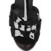 image:imageFSJ Women TStrap Platform Sandals Peep Toe Ankle Strap Stiletto Heels Strappy Wedding Dating Dress Shoes Size 416 USBlack Feathers