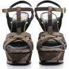 image:imageFSJ Women TStrap Platform Sandals Peep Toe Ankle Strap Stiletto Heels Strappy Wedding Dating Dress Shoes Size 416 USCamouflage