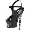 image:imageFSJ Women TStrap Platform Sandals Peep Toe Ankle Strap Stiletto Heels Strappy Wedding Dating Dress Shoes Size 416 USGeometric Print