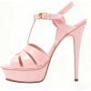 image:imageFSJ Women TStrap Platform Sandals Peep Toe Ankle Strap Stiletto Heels Strappy Wedding Dating Dress Shoes Size 416 USPink