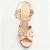 image:imageFSJ Women TStrap Platform Sandals Peep Toe Ankle Strap Stiletto Heels Strappy Wedding Dating Dress Shoes Size 416 USWheat