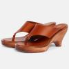 image:imageFSJ Women Wedge Flip Flops SlipOn Thong Sandals Platform Mules Arch Support Slippers High Heel Sexy Summer Casual Shoes Size 416 USBrown