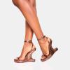 image:imageFSJ Women Wedge Heel Strappy Sandals with Platform Open Toe Adjustable Ankle Strap Comfortable Summer Office Shoes Size 416 USBrown