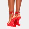 image:imageFSJ Women Wedge Heel Strappy Sandals with Platform Open Toe Adjustable Ankle Strap Comfortable Summer Office Shoes Size 416 USRed