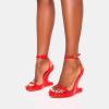 image:imageFSJ Women Wedge Heel Strappy Sandals with Platform Open Toe Adjustable Ankle Strap Comfortable Summer Office Shoes Size 416 USRed