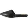 image:imageFSJ Women Mules Sandals Comfort Rivets Low Heels Closed Point Toe Slip On Fancy Casual Office Shoes Size 415 M USBlack