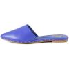 image:imageFSJ Women Mules Sandals Comfort Rivets Low Heels Closed Point Toe Slip On Fancy Casual Office Shoes Size 415 M USBlue