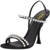 image:imageFSJ Women Sexy Stiletto High Heel Sandals Crystal Strap Open Toe Slingbacks Ankle Buckle Formal Party Dance Shoes Size 416 USBlack