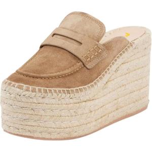 image:imageFSJ Women Closed Toe Loafer Mules Espadrille Platform Wedge High Heels Comfortable Slip On Dress Pumps Shoes Size 416 USBrown
