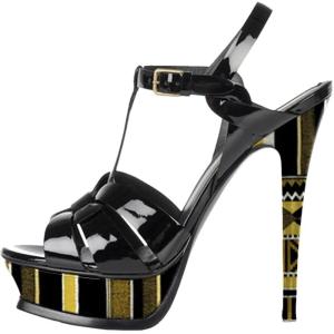 image:imageFSJ Women TStrap Platform Sandals Peep Toe Ankle Strap Stiletto Heels Strappy Wedding Dating Dress Shoes Size 416 USVertical Grid