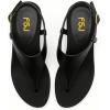 image:imageFSJ Women Low Wedge Heel Thong Sandals Ankle Strap Round Open Toe Flip Flops Comfortable Cushion Heeled Sandal Summer Beach Shoes Size 416 USBlack