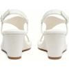 image:imageFSJ Women Low Wedge Heel Thong Sandals Ankle Strap Round Open Toe Flip Flops Comfortable Cushion Heeled Sandal Summer Beach Shoes Size 416 USWhite