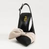 image:imageFSJ Women Pointed Toe Stiletto High Heel Buckle Slingback Pumps with Bow Party Formal Events Dress Shoes Size 416 USBlack Beige