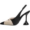 image:imageFSJ Women Pointed Toe Stiletto High Heel Buckle Slingback Pumps with Bow Party Formal Events Dress Shoes Size 416 USBlack Beige