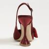 image:imageFSJ Women Pointed Toe Stiletto High Heel Buckle Slingback Pumps with Bow Party Formal Events Dress Shoes Size 416 USRed