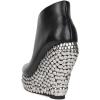 image:imageFSJ Women Stylish Peep Toe Wedge High Heel Ankle Boots with Studs Platform Side Zip Fashion Booties Party Concert Shoes Size 416 USBlack