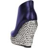 image:imageFSJ Women Stylish Peep Toe Wedge High Heel Ankle Boots with Studs Platform Side Zip Fashion Booties Party Concert Shoes Size 416 USBlue