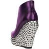 image:imageFSJ Women Stylish Peep Toe Wedge High Heel Ankle Boots with Studs Platform Side Zip Fashion Booties Party Concert Shoes Size 416 USPurple
