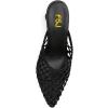 image:imageFSJ Women Woven Net Pointed Toe Kitten Heel Mules Breathable Openwork Backless Heeled Sandals Versatile Summer Shoes Size 416 USBlack