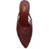 image:imageFSJ Women Woven Net Pointed Toe Kitten Heel Mules Breathable Openwork Backless Heeled Sandals Versatile Summer Shoes Size 416 USDark Red