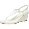 image:imageFSJ Women Low Wedge Heel Thong Sandals Ankle Strap Round Open Toe Flip Flops Comfortable Cushion Heeled Sandal Summer Beach Shoes Size 416 USWhite