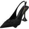 image:imageFSJ Women Pointed Toe Stiletto High Heel Buckle Slingback Pumps with Bow Party Formal Events Dress Shoes Size 416 USBlack