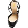 image:imageFSJ Women Peep Toe Low Platform Stilettos Slingback Pumps Ankle Strap Side Buckle High Heel Sandals Fashion Bride Party Shoes Size 416 USBlack