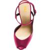 image:imageFSJ Women Peep Toe Low Platform Stilettos Slingback Pumps Ankle Strap Side Buckle High Heel Sandals Fashion Bride Party Shoes Size 416 USFuchsia
