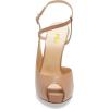 image:imageFSJ Women Peep Toe Low Platform Stilettos Slingback Pumps Ankle Strap Side Buckle High Heel Sandals Fashion Bride Party Shoes Size 416 USNude