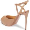 image:imageFSJ Women Peep Toe Low Platform Stilettos Slingback Pumps Ankle Strap Side Buckle High Heel Sandals Fashion Bride Party Shoes Size 416 USNude