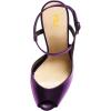 image:imageFSJ Women Peep Toe Low Platform Stilettos Slingback Pumps Ankle Strap Side Buckle High Heel Sandals Fashion Bride Party Shoes Size 416 USPurple