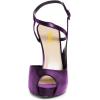 image:imageFSJ Women Peep Toe Low Platform Stilettos Slingback Pumps Ankle Strap Side Buckle High Heel Sandals Fashion Bride Party Shoes Size 416 USPurple