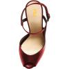 image:imageFSJ Women Peep Toe Low Platform Stilettos Slingback Pumps Ankle Strap Side Buckle High Heel Sandals Fashion Bride Party Shoes Size 416 USRed