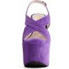 image:imageFSJ Women Peep Toe Platform Sandals Multicolor Printing Chunky High Heel Slingbacks Buckle Strap Party Dress Shoes Size 416 USPurple