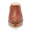 image:imageFSJ Women Retro Pointed Toe Mules Wooden Wedge Chunky Block Heel Clogs Slip On Platform Sandals Summer Party Shoes Size 416 USBrown
