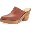 image:imageFSJ Women Retro Pointed Toe Mules Wooden Wedge Chunky Block Heel Clogs Slip On Platform Sandals Summer Party Shoes Size 416 USBrown